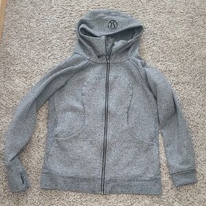 lululemon athletica Heathered Gray Scuba Hooded Jacket